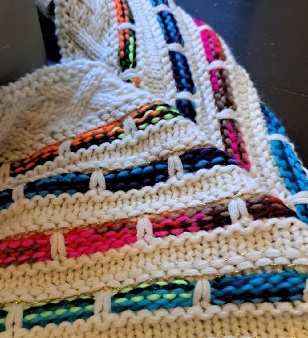 Steve Madden Rainbow Knit Infinity Scarf